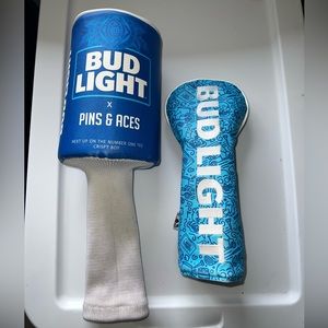 Golf: Driver & 3 wood headcovers. Budlight. Excellent condition